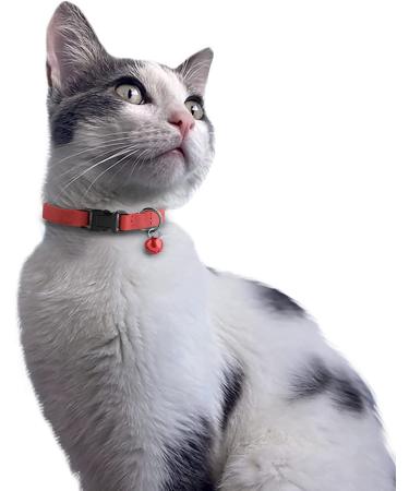 Murom Breakaway Leather Cat Collar with Bell | Adjustable and Soft Kitten Collar in Pink, Brown, Blue, Green, Red - Buy Online on GoSupps.com