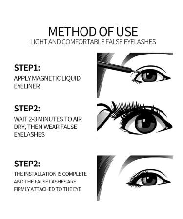 Magnetic Eyelashes & Eyeliner Set - 3D Waterproof Purple Lashes with Tweezers | Natural Look & Easy Application - Buy Online on GoSupps.com