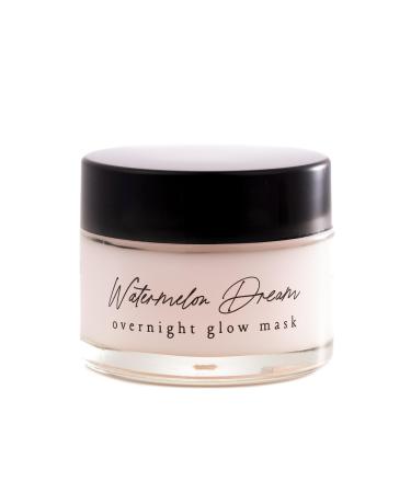Dallas & James Skincare Co. Watermelon Dream Overnight Glow Mask with Cloudberry Soothing Exfoliating + Hydrating - Hyaluronic Acid Pore Minimizing AHA Squalane