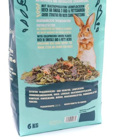 Wiesenknopf Rabbit Muesli 2x6 kg - Premium Double Pack Rabbit Food for International Shipping - Buy Online on GoSupps.com