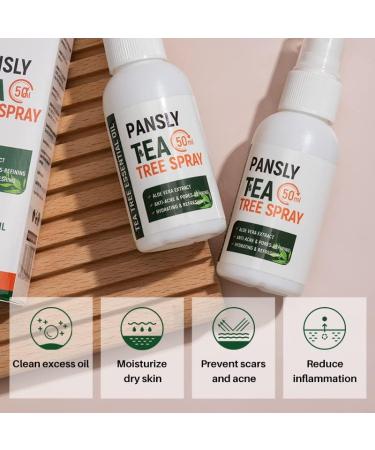Buy Tea Tree Facial Spray - Hydrating Anti-Acne Aloe Vera Extract 50ml - International Shipping Available - Buy Online on GoSupps.com