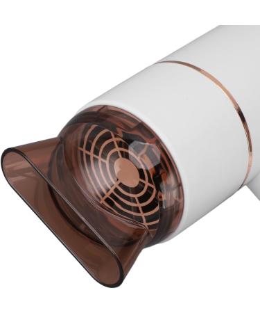 1000W Foldable Hair Dryer Negative Ionic Compact Desktop Dryer with 3 Gears ABS Material Ivory White Golden with Bracket Triangle Support (US Plug 110V) - Buy Online on GoSupps.com