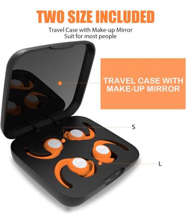BUENSUENO Noise Cancelling Ear Plugs for Sleeping - 2 Pairs Reusable Silicone Earplugs with Travel Case - HM Orange - Buy Online on GoSupps.com