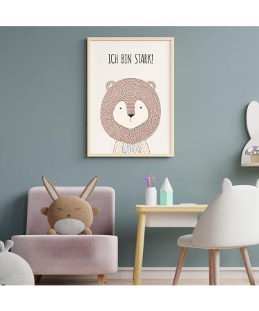 Kackpecht Eummel Animal Affirmation Images Set | Jungle Motivational Art for Kids' Rooms | 4 Colorful A4 Decor for Boys & Girls - Buy Online on GoSupps.com