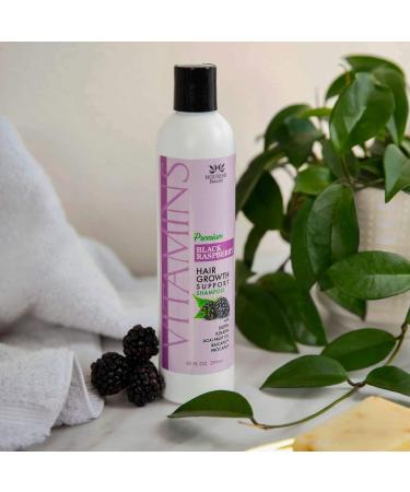 Nourish Beaute Hair Loss Shampoo for Hair Regrowth, Volume & Thickening - Biotin, DHT Blockers & Antioxidants - Men & Women - 10 oz Black Raspberry Shampoo - Buy Online on GoSupps.com