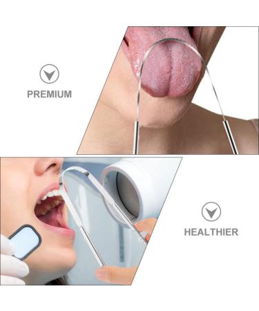 2Pcs Stainless Steel Tongue Scrapers - Oral Hygiene Tools Set (Silver+Rose Gold) - Buy Online on GoSupps.com