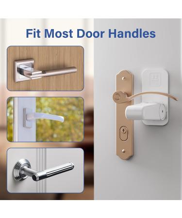 Childproof Self-Adhesive Door Handle Lock - 2Pcs White | Alyvisun - Buy Online on GoSupps.com