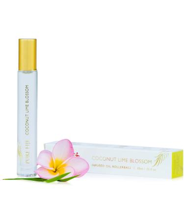 PURE FIJI Infused Oil Rollerball - Essential Oil Roller Bottles Pure Travel Essentials Natural Oils Roll On-for Aromatherapy Kids Children Adults - Coconut Lime Blossom 0.33oz