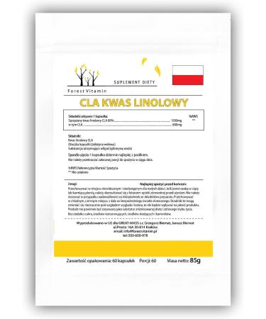 CLA Forest Vitamin - CLA Linoleic Acid 1000mg - 60 Gel Capsules | Supports Weight Loss | International Shipping - Buy Online on GoSupps.com
