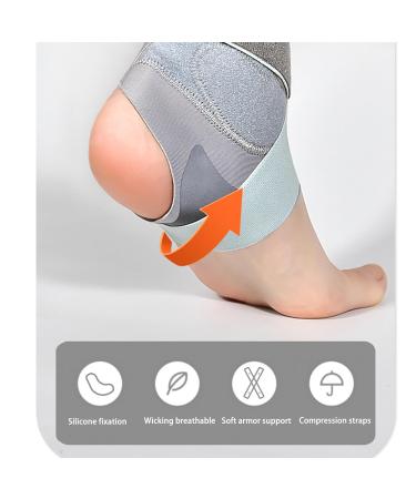 Sports Ankle Brace - Premium Polyurethane Fiber Cloth Silicone Support for Home - Comfortable & Durable (M - Buy Online on GoSupps.com