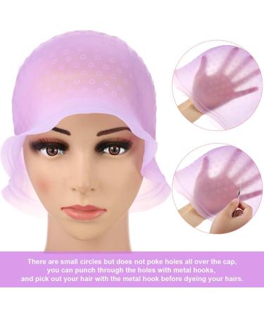 Silicone Highlight Cap - Reusable Salon Hair Coloring Dye Cap for Women/Girls (Purple) - Buy Online on GoSupps.com