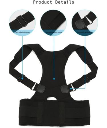 Back Corrector Adjustable Magnetic Posture Back Support Corrector Belt Band Belt Brace Shoulder Lumbar Strap Pain Relief Posture Waist Trimmer Health and Relaxation Beige M Beige M - Buy Online on GoSupps.com