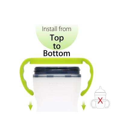 Comotomo Baby Bottle Handles - Pack of 2 Green, Compatible with 5oz & 8oz Bottles - Buy Online on GoSupps.com