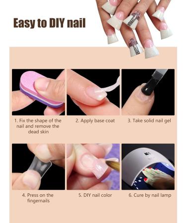 Deciniee Duck Nail Tips 550Pcs Clear False Nails 11 Sizes | Acrylic French Duck Feet Style Manicure Nail Art Salon DIY - Buy Online on GoSupps.com