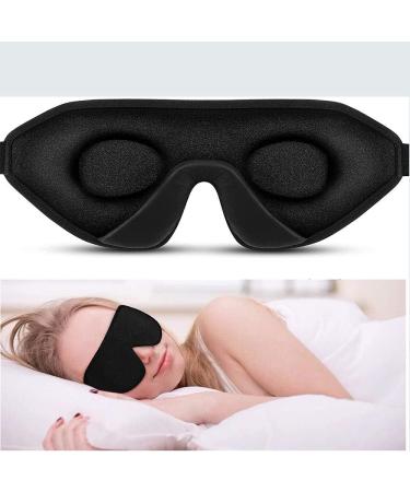 Ultra Soft Blackout Sleep Mask for Men and Women - Comfortable Eye Shade Cover for Travel, Nap, and Sleeping - Buy Online on GoSupps.com