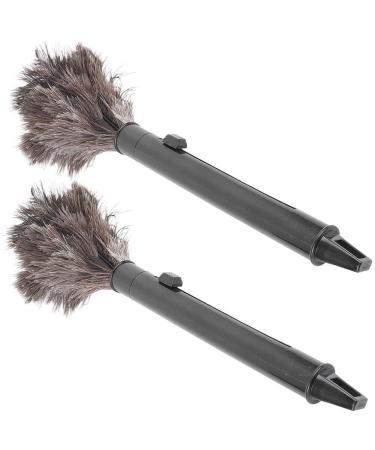 Telescopic Pole Feather Duster 2pcs Household Feather Duster Feathers Duster with Long Handle for Home Dust Cleaning