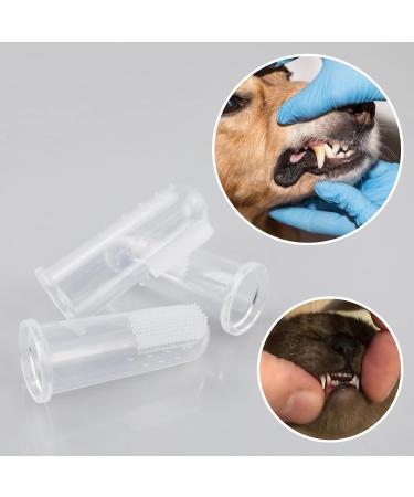 SZCXDKJ 12 Pieces Pet Finger Toothbrush Soft Silicone Pet Finger Toothbrush Food Safety Tooth Cleaner Dog Cat Dental Brushes Kit for Dogs Cats Pets Dental Care(Transparent Color) - Buy Online on GoSupps.com