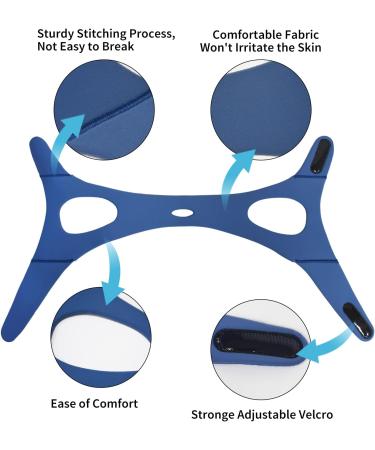 2023 Upgraded Anti Snoring Chin Strap - Adjustable Stop Snore Aid for Men and Women - Effective Relief for Dry Mouth and Noise - Breath Easy with Professional Sleep Support (Blue) - Buy Online on GoSupps.com