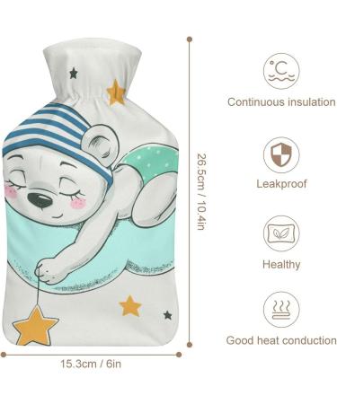 Bear Hot Water Bottle with Plush Cover - Comfortable Hand Warmer for Adults & Children | 26.5x15.3cm | International Shipping - Buy Online on GoSupps.com