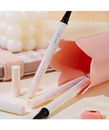 Double Lower Eyelash Pencil Eyeliner Pencil Waterproof Smudge Proof Bottom Eyelashes | Eye Liner Liquid Eyeliner Two-Claw Bottom Lashes Pencil for Eye Makeup Pochy 02# Fog Gray Brown - Buy Online on GoSupps.com