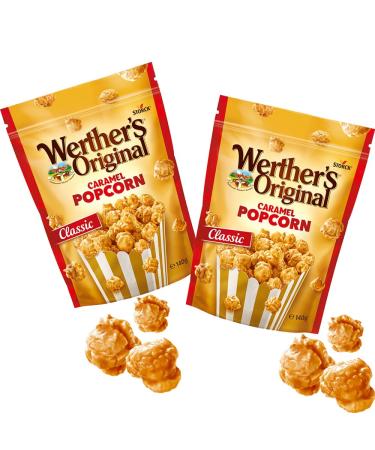 Caramel Popcorn Classic Caramel Sweets Bag 140g - light & crunchy popcorns - Pack of 2
