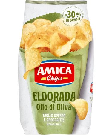 Amica Chips Amica Crisps Potato Chips Amica Eldorado Potato Chips with Olive Oil and Salt 130g (3 Pieces)