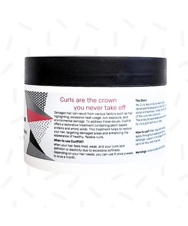 CurlFIX Protein Treatment Hair Mask - 100% Vegan Deep Conditioner for Damaged Hair | Plant-Based Proteins & Essential Amino Acids | 11.8 fl oz - Buy Online on GoSupps.com