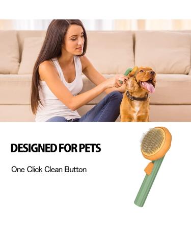 Pumpkin Shaped Pet Grooming Brush | Self-Cleaning Slicker Brush for Dogs, Cats, and More - Buy Online on GoSupps.com