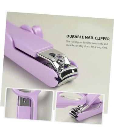 minkissy 1pc Nail Clippers Illuminated Nail Clipper Nail Cutters Portable Nail Trimmer for Baby Puppy Nail Trimmers for Men Pet Nail Clipper Child Purple Stainless Steel Large Slicer 15*4.5*1.6cm Purple - Buy Online on GoSupps.com