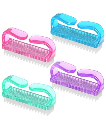 Luliyldj 4 pieces of nail brushes cleaning brushes with handles for cleaning nails nail brushes hand cleaning brushes and nail cleaning tools