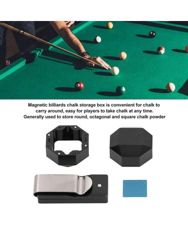 DINESA Pool Cue Chalk Box with Clip - 2-Layer Octagonal Billiard Cue Chalk Holder | Universal Billiard Accessories for Improved Performance - Buy Online on GoSupps.com