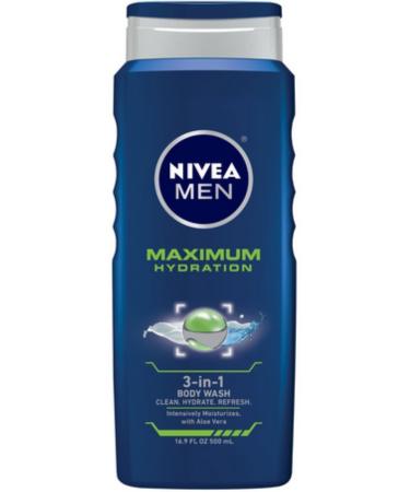 Nivea 3n1 Bdy Wsh Hydra M Size 16.9z Nivea Men'S Maximum Hydration 3n1 Body Wash 16.9z