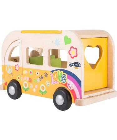 Buy Small Foot 2744 Wooden Hippie Play Bus - Flower Power Design | International Shipping - Perfect for Kids 18 Months+ - Buy Online on GoSupps.com