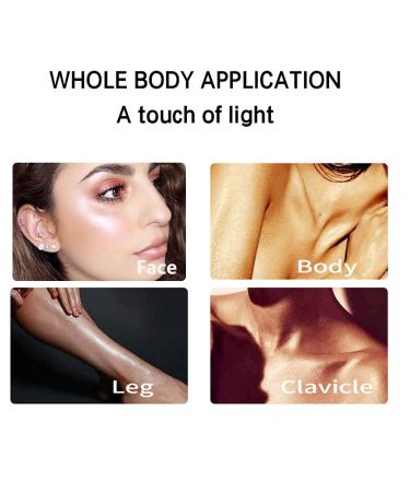 Shimmering Body Highlighter Makeup Palette Glitter Face Contouring Palette - Pearl White - Buy Online on GoSupps.com