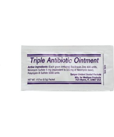 Medique 22335 Triple Antibiotic Ointment .5g - 144 Per Box | Antibacterial First Aid Treatment - Buy Online on GoSupps.com