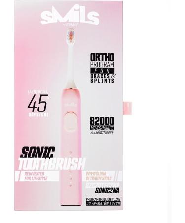 Vitammy SMILS Powder Pink Toothbrush - 5 Brushes Pressure Control & Orthodontic Washing Program | International Shipping - Buy Online on GoSupps.com