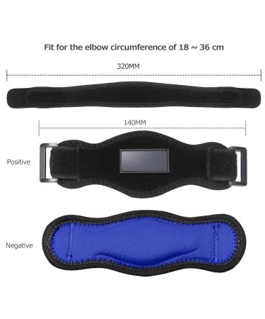2 Pack Elbow Brace with Compression Pad for Men and Women - Navy Blue - Buy Online on GoSupps.com
