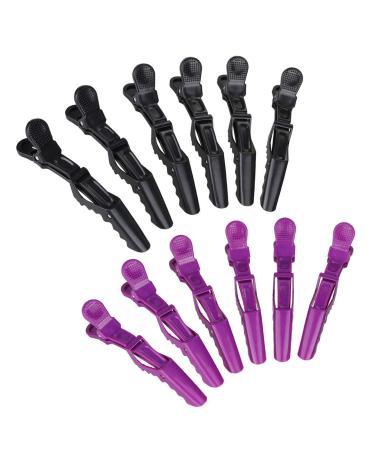 Xrten 12 pieces hair clips hair clips hairdresser clips combi-clip hair clip hairdresser sectioning clips made of plastic