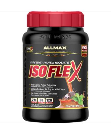 ALLMAX Nutrition - ISOFLEX - 100% Ultra-Pure Whey Protein Isolate - Chocolate Mint Supreme - 2 Pound Protein Powder Chocolate Mint Supreme 907.2 g (Pack of 1)