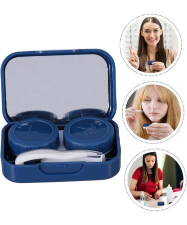 SewoArt Sweet Lens DUI - 4-Box Care Set for Colored Contact Lenses | Compact Storage Case with Mirror & Soaked Storage | Blue 6.5x4.5x2cm - Buy Online on GoSupps.com