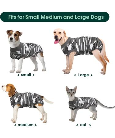 Kuoser Dog Recovery Body - Breathable Surgical Suit for Male & Female Dogs Leakage Protection Anti-Lick Wound Clothing Gray Camouflage (1 Pack) - Buy Online on GoSupps.com