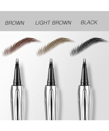 Cooklesa Eyebrow Cooklesa 2024 Upgraded Natural Waterproof Eyebrow Pen with Microfine Tip Two-Pronged Eyebrow Pencil 3D Long-Lasting Natural Waterproof Microblading Eyebrow Pen Makeup (Black+Brown) - Buy Online on GoSupps.com
