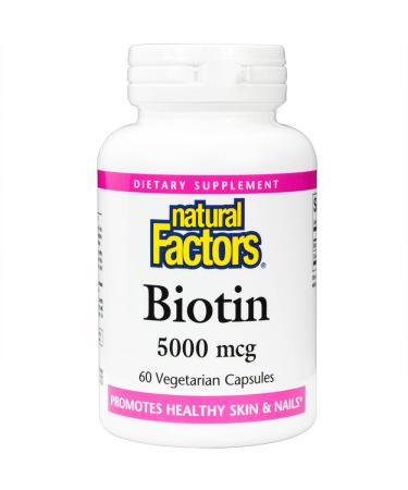 Natural Factors Biotin 5000 mcg 60 Vegetarian Capsules