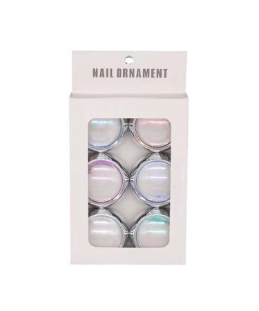 Metallic Nail Powder Mirror Effect Nail Powder Manicure Pigment DIY Nail Art Decoration 6 Colors Decoration Kits
