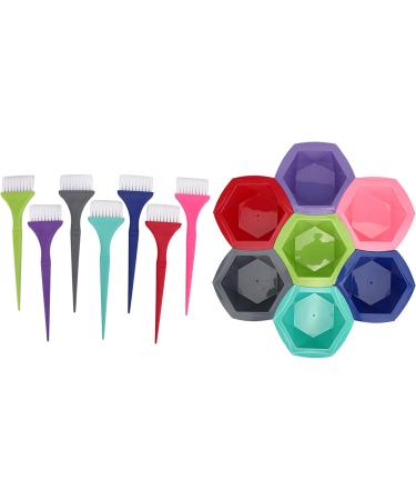 Hair Dyeing Bowl Brush Kit Colorful Hairdressing Set Dye Supplies Tools for Professional Hair Stylists (Baking oil set) - Buy Online on GoSupps.com