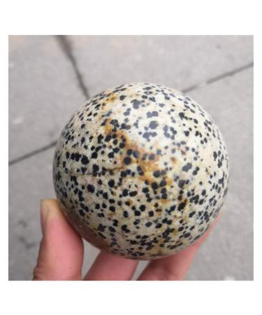 Ornament Natural Stone Sphere Dalmatian Jasper Crystal Quartz Ball for Gift for Decoration Gift Decoration feng Shui 1pc (Color : 1pc 60mm)