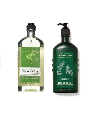 Bath and Body Works Eucalyptus Spearmint Stress Relief Lotion and Wash 2 Piece Set