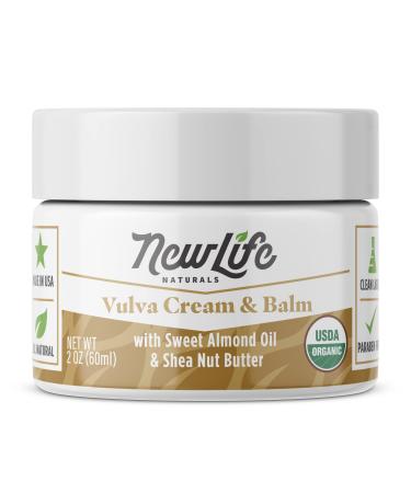 NewLife Naturals USDA Certified Organic Vulva Cream - Menopause Support Itching Irritation Vaginal Moisturizer Vaginal Dryness Estrogen Free Intimate Feminine Care - 2 Oz: Made in USA - Buy Online on GoSupps.com