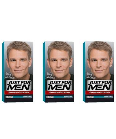 Just for men 3 x JUST FOR MEN Natural Dark Blonde Hair Color Shampoo