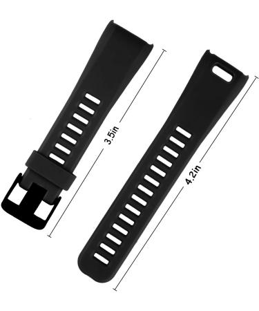 Wizvv Replacement Bands for Garmin Vivosmart HR - Black Regular, Metal Buckle Fitness Wristband - Buy Online on GoSupps.com